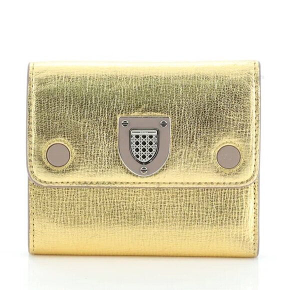 NWT Authentic Christian Dior Diorama Wallet in gold - Picture 1 of 12